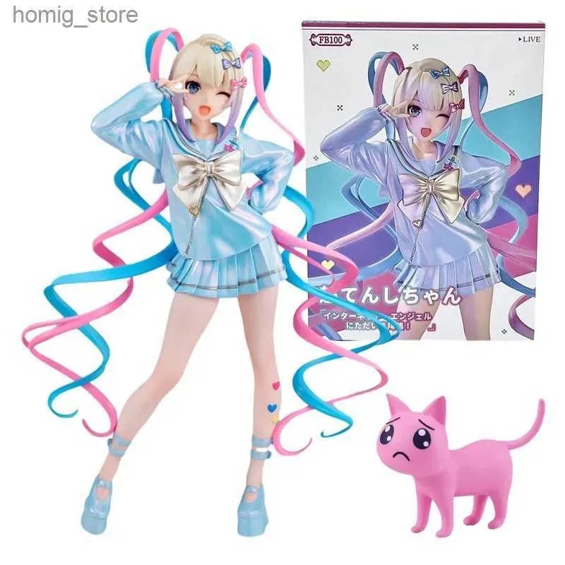 Acción Figuras de juguete 17cm Girl necesitada Figura de anime Figura Pop Up Desfile Kangel Figuras de acción Virtual Suboderador PVC Modelo de colección adornos Toys Y240415
