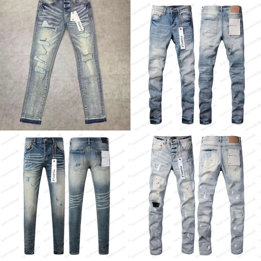 Lila Jeans Denimhose Herren Jeans Designer Jean Männer Schwarze Hosen High-End-Qualität Straight Design Retro Streetwear Casual Swatpants Designer Jogger Pant s