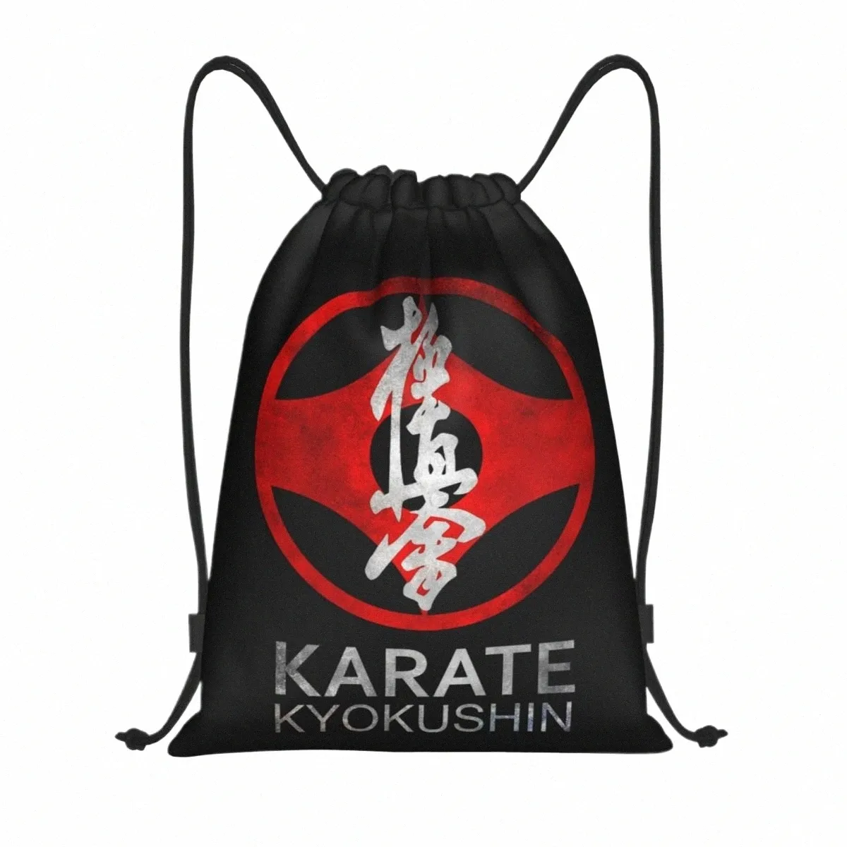 Karate Kyokushin TrawString Sac à dos Femmes Men Sport Sport Sackpack Portable Martial Arts Training Sac Sack Y3vy #