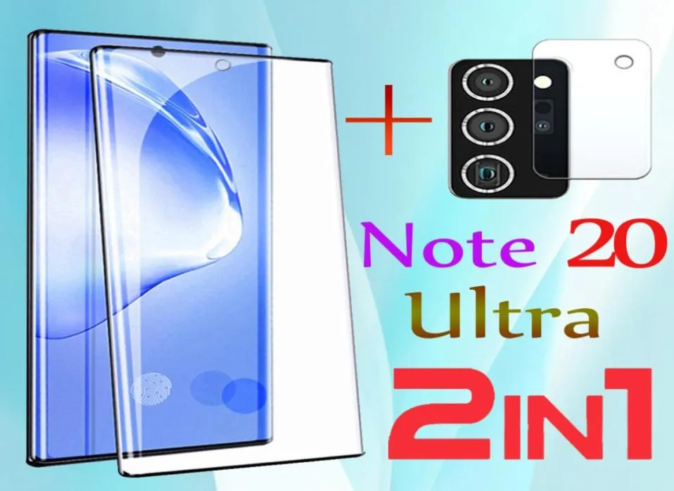 Samsung Galaxy Noteの3D曲線燃焼ガラスフィルム20 Ultra Glass Protective Screen Protector 5G S20Ultra Glas 3Dアーマーカメラ2019147