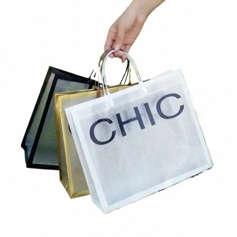 Handtaschen Hochwertige PVC-Geschenktüten Fi Shop-Taschen Transparent Cosmetic Organizer Bags Schmuckverpackung S89E#