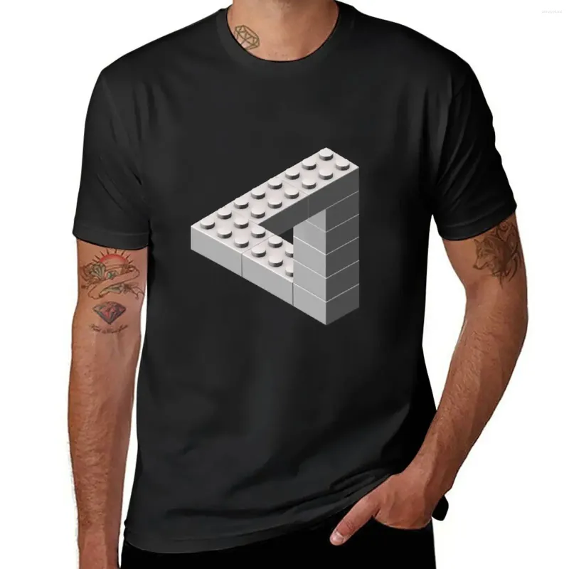 Мужские Polos Escher Toy Bricks - белая футболка для мальчиков животные принт каваи одежда милые мужские и высокие футболки
