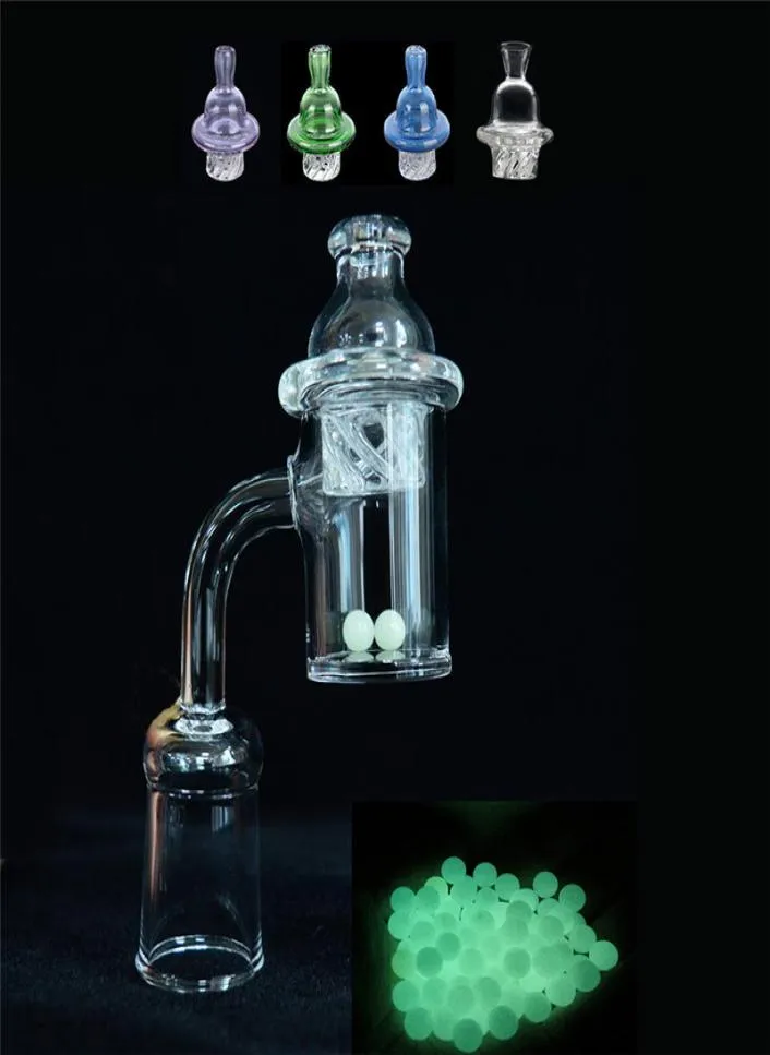 Le plus récent 4 mm d'épaisseur 25 mm xl Splash Quartz Banger Nail Cyclone Spinning Carb Cap et Terp Pearl Insert For Dab Rig Bong4512132