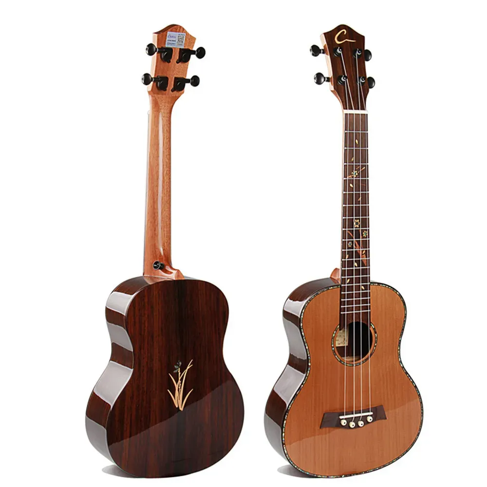 Gitar ukulele mini gitar 24 inç üst katı Kore Çam Başlangıç ​​Yüksek Kalite 4 String Hawaii Gitar UK2406