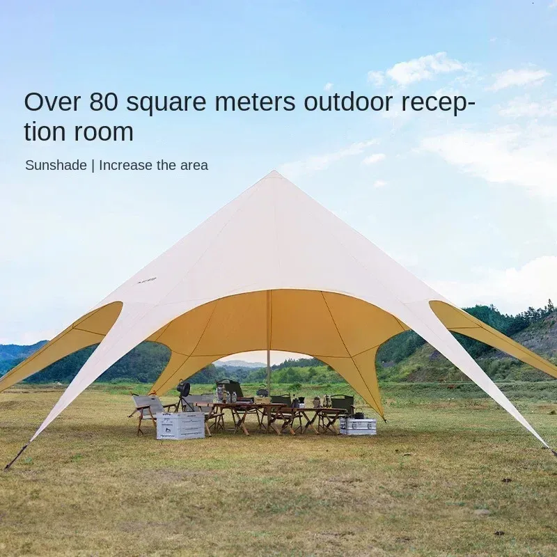 Buitenwolk dakluifel tent grote camping verdikte zonnebrandcrème en regenbestendige dubbele peak 240416