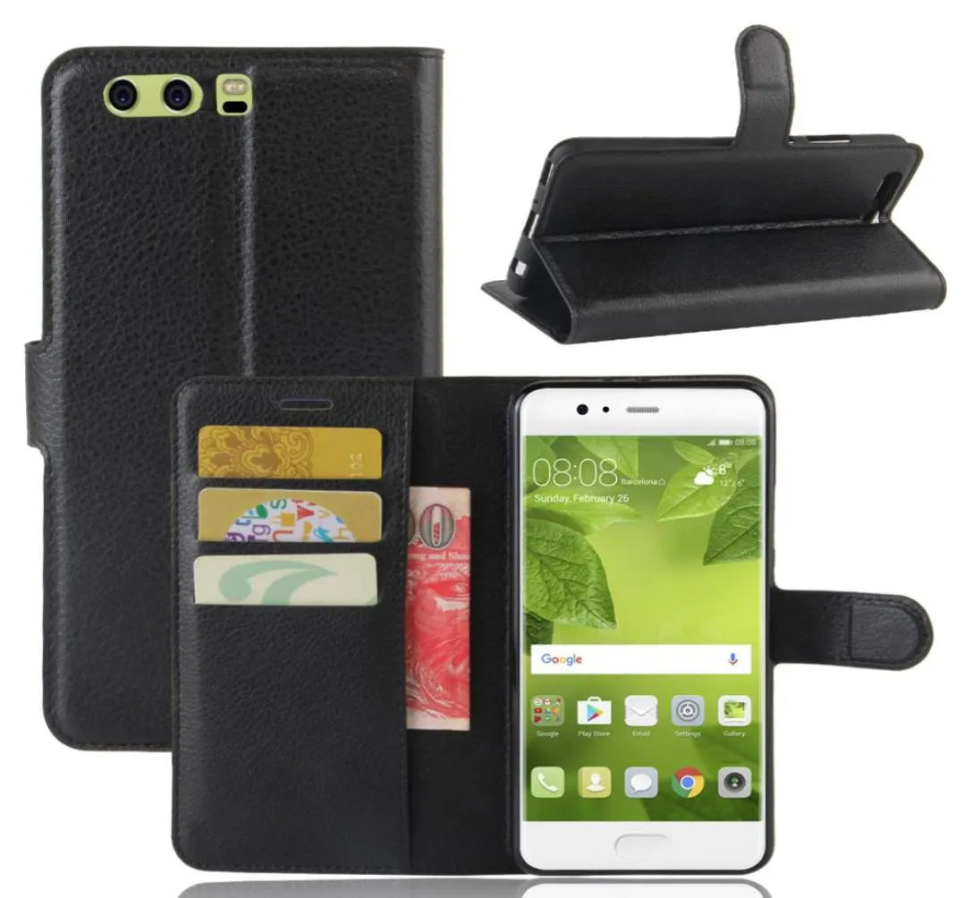 Business Wallet Card Stand Leder Flip Case Cover für Huawei P10 plus4992309