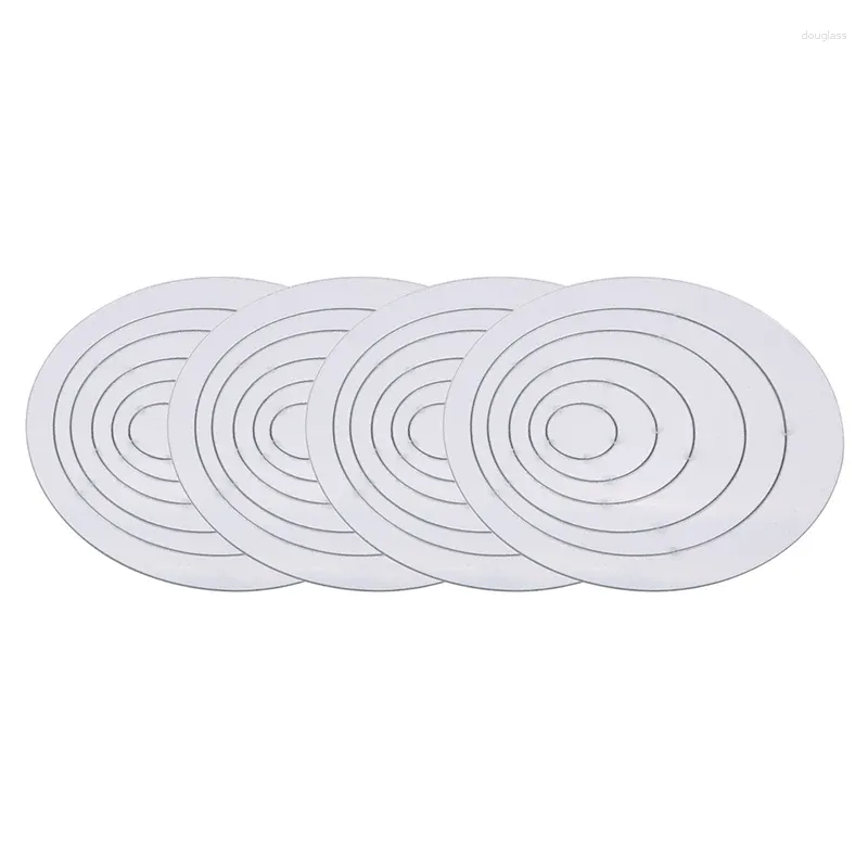 Autocollants muraux 24pcs / Set 3d Cercles de bricolage Décoration d'autocollants miroir pour fond de télévision Couche de chambre Freiner Decor Acrylique