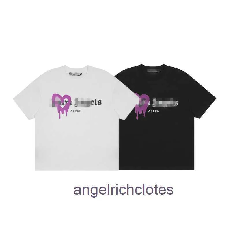 Vêtements de créateurs haut de gamme pour Paa Angles Tide Brand Love Love Spray Printing Clain à manches courtes Tshirt et femmes Tshirt Tshirt Tshirt avec 1: 1