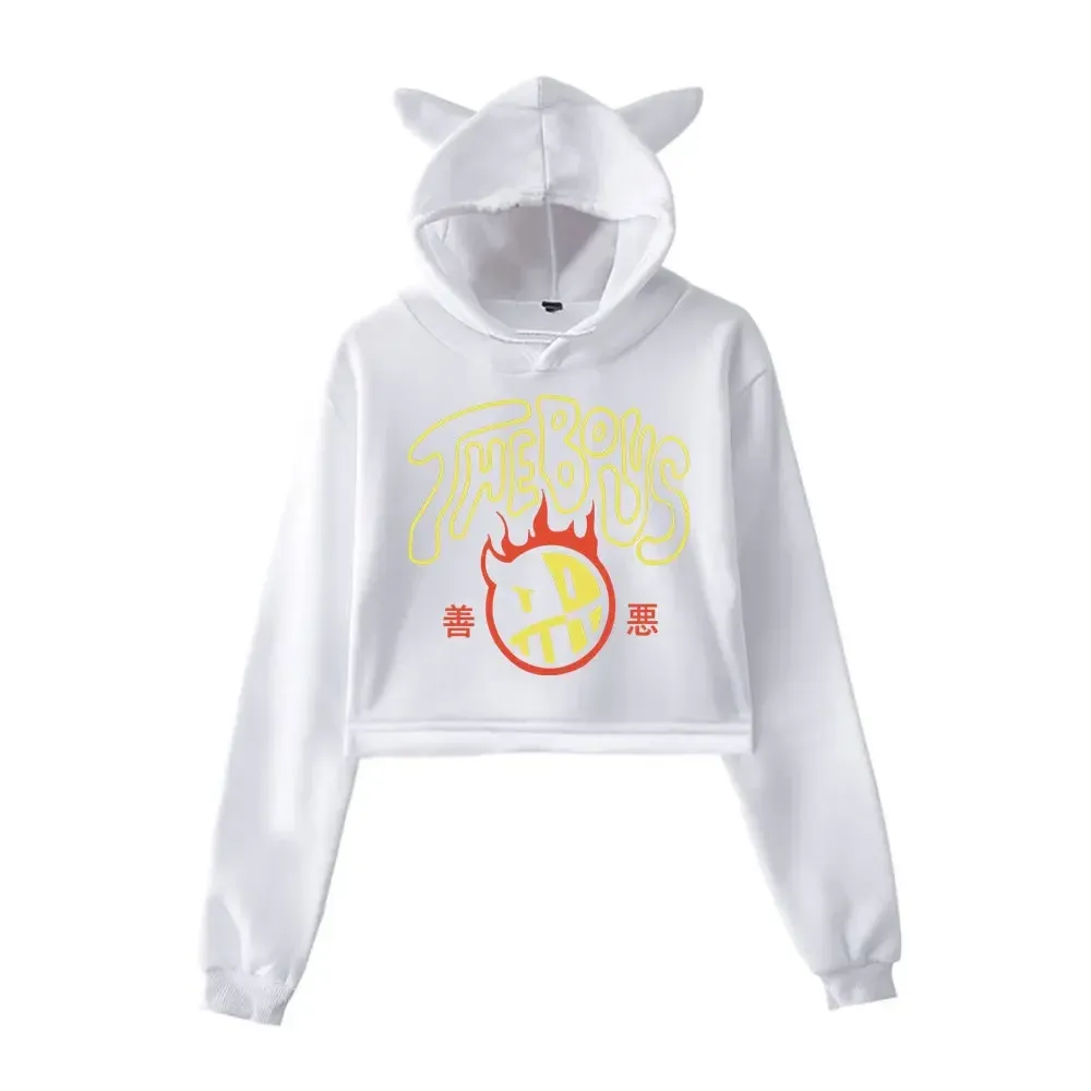【Anyone more】Pika Button Crop Hood T-Shirt DHgate.com:JoshDub The Boys Good Vs Evil Crop Top Hoodie
