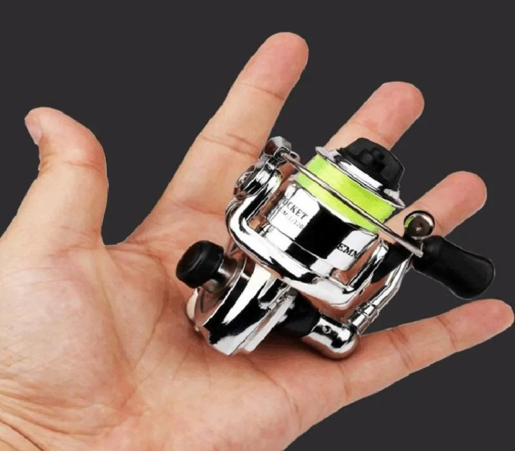 Mini 100 Modèles de pêche à bobine Métal de bobines de rotation 2 1BB 43 1 Handle d'alliage Ligne des accessoires d'eau salée Baitcasting Reels5084757