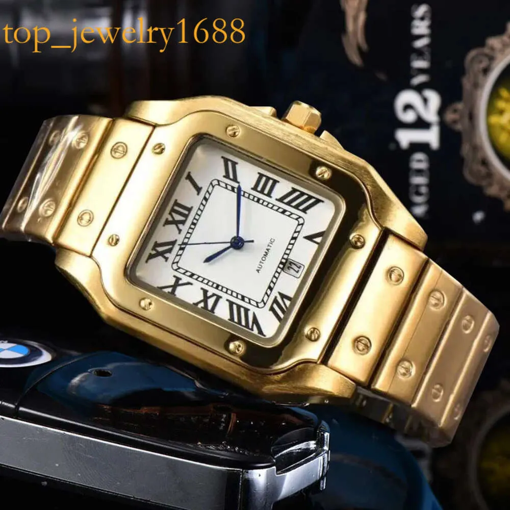 Mens Watch Square Tank Watches Designer Waterproof Watchs Premium Movement Sapphire Glass Watch Vintage Automatic Roman Numeral Orologio Di Lusso