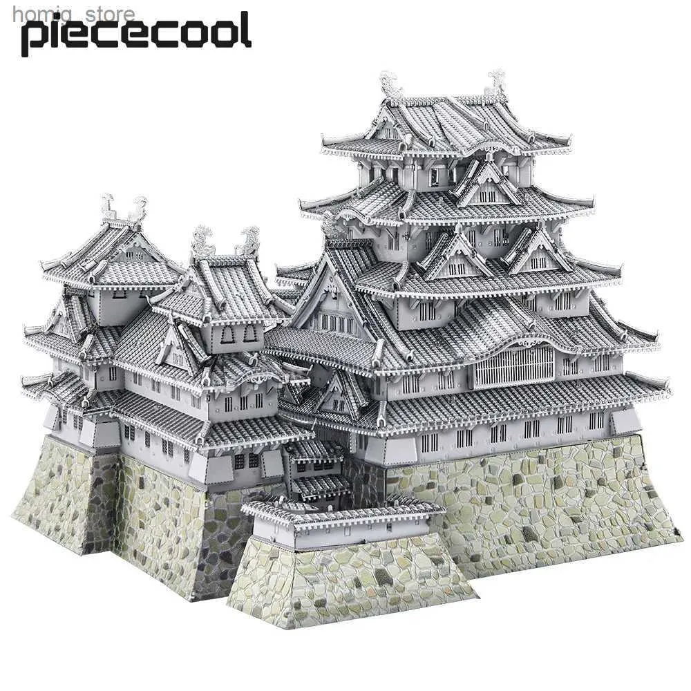 Puzzles Puzzles Modèle de construction Modèle de construction Himeji-jo Puzzle du château 3d Metal Toys Brain Teaser Cadeaux Y240415