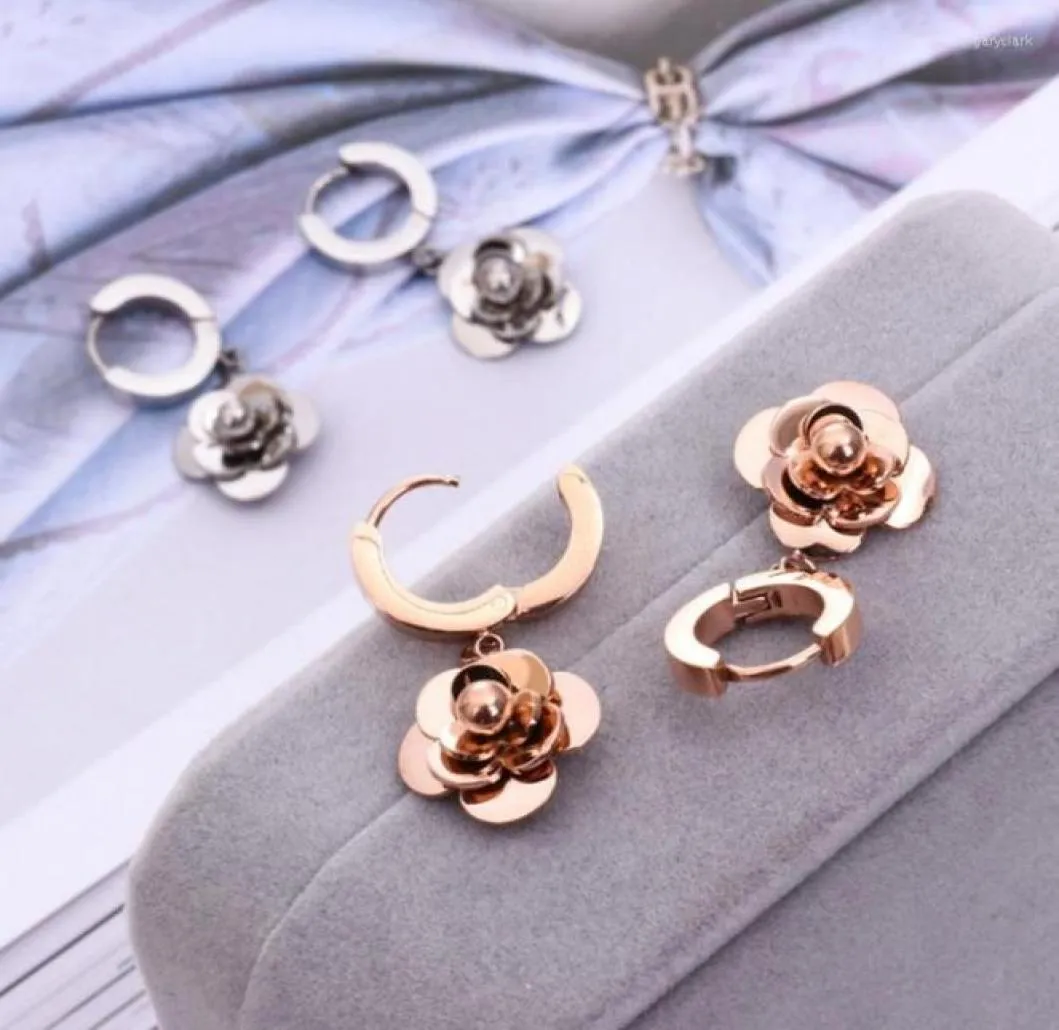 Hoop Huggie Hemiston Sweet Rose Gold Plated Fashion Stereo Earrings for Women Gift3313747