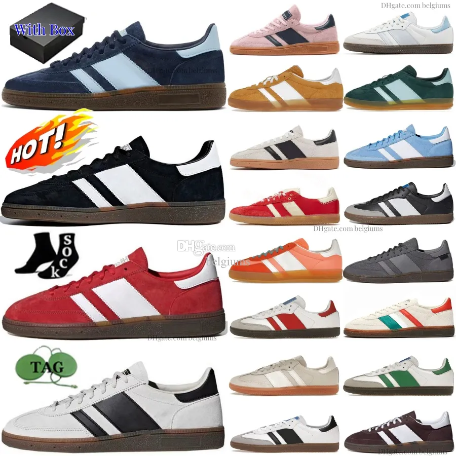 Spezails Designer Sneakers Handball Алюминиевые белые черные жевательные резинки Cloud Clear Pink Brown Core Night Bright Green Navy Grey Red Scarlet Yellow Sand обувь