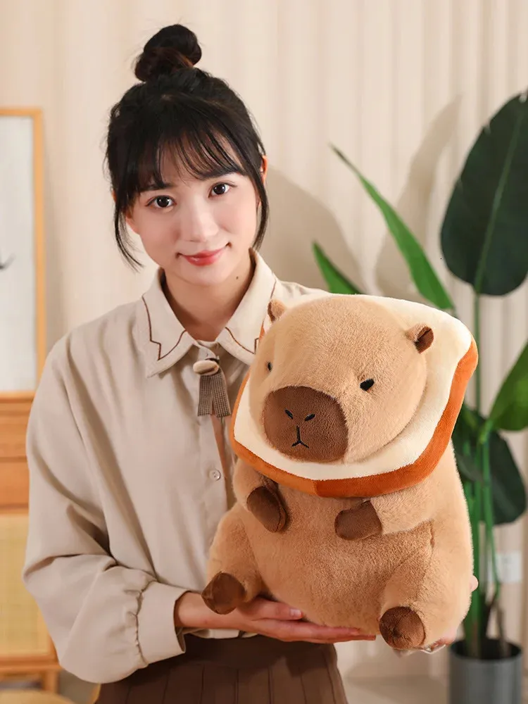 TROONZ Animal de Peluche de Capibara, de Peluche de Capibara - Hamburguesa Carpincho Peluches | Relleno Animal abrazable, Figura rellena decoración de la habitación para niños