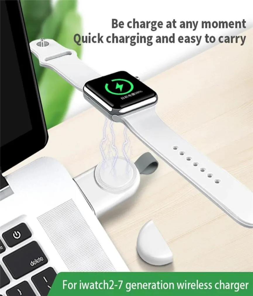 Fast Portable Wireless Charger for IWatch 7 5 4 6 3 2 Quick Charging Dock Station USB Charger Cable for Apple Watch Magnetic2530344