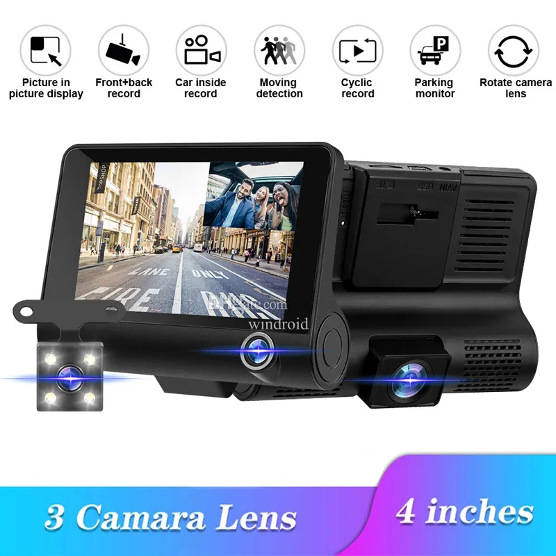 1080P HD Car DVR Recorder Lens, Inch Display, 170° Wide Angle