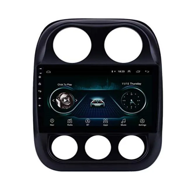 GPS Radio de 9 polegadas Android 90 Multimídia de carro para 20102016 Jeep Compass Head Support TrowView Câmera DVR Bluetooth9673131