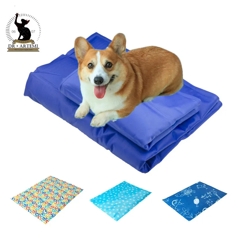 Summer Pet Dog Cold Mat Pad Waterproof Gel Cooling Cool Ice Madrass Bed Cats 240416