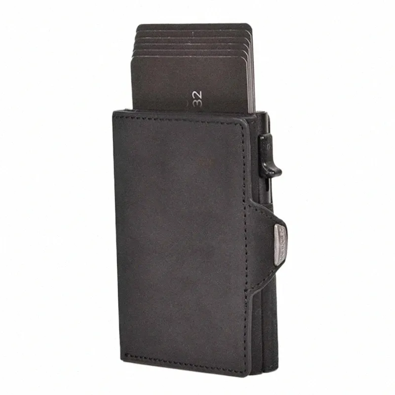 Caso di carta di credito pop-up Canda di alta qualità ID Thopent Mini Wallet Mini RFID RFID Piccola borsetta marrone Black Coffee Carb Fibra G0IE##