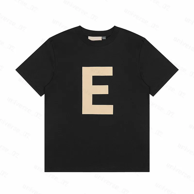 티셔츠 Essentialsshirt 남성 T 셔츠 두꺼운 면화 버전 여름 여성 디자이너 Tshirt 패션 탑 남자 캐주얼 레터 폴로 의류 옷 티 2024 ZX11