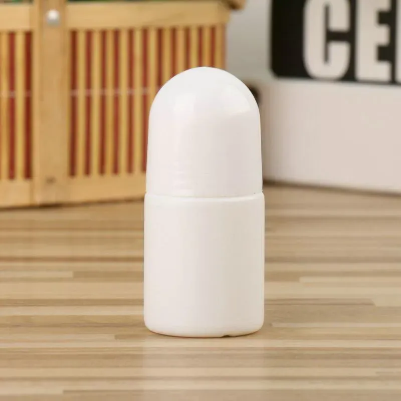 30ml Plastic Roll On Bottles White Empty Roller Bottle 30cc Rol-on Ball Bottle Deodorant Perfume Lotion Light Container LX9235