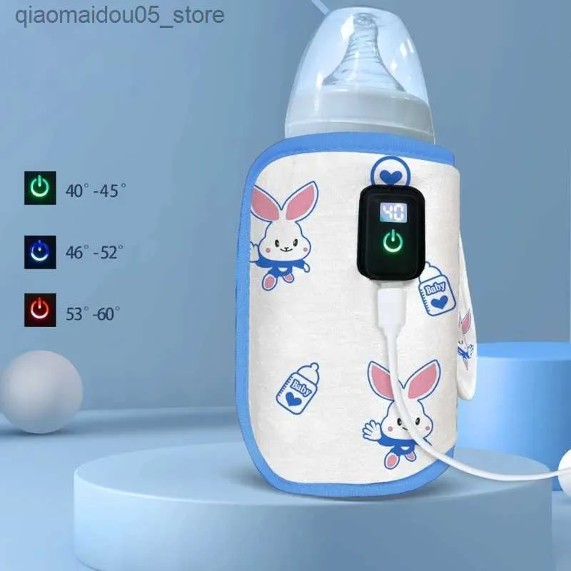 Şişe Isıtıcılar Sterilizatörler# USB Süt Isıtıcı Seyahat Su Isıtıcı Dijital Ekranlı Şişe Isıtıcı Q240416