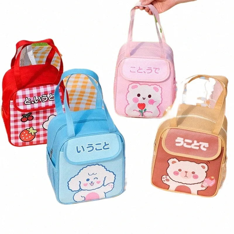 cute Lunch Bags Kawaii Animal Lunch Box Insulated Lunch Bag for Women Durable Reusable Tote Bag j1Yb#