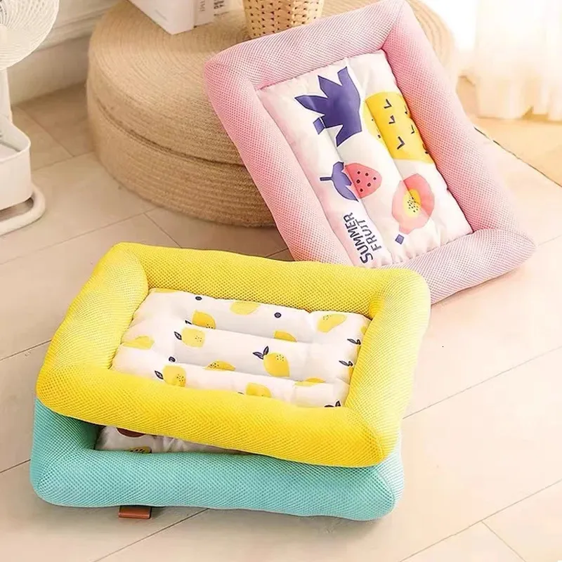 FAST Dog Mat Cooling Summer Pad Universal Pet Bed Ice Sleeping Nest For Dogs Cats Kennel FOR VIP 240416