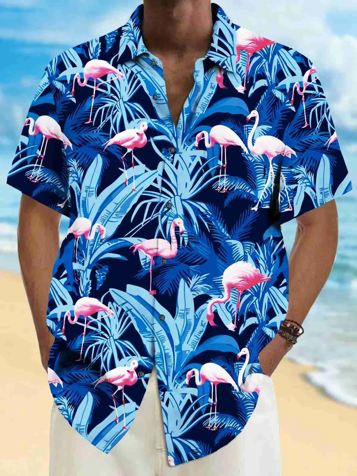 Men's Casual Shirts Mens Hawaiian 3D Print Hawaii style Fashion Button Short Sleeve Lapel Streetwear Blouse shirts for men Summer 24416