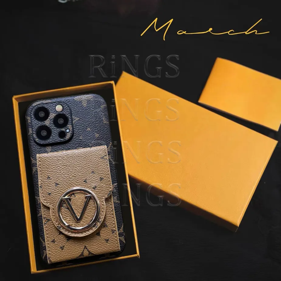 Designer iPhone Phone Cases 15 14 Pro Max High Quality Mirror Camera Protect Leather Card Wallet Purse 18 17 16 15pro 14pro 13pro 12pro 13 12 Case with Logo Box Man Woman