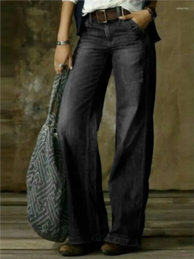 Femmes Jeans Rdmq 2024 Vintage Style Femmes Loose Love Lam Legrs Fashion Harajuku Streetwear Straitement Pantalon Denim