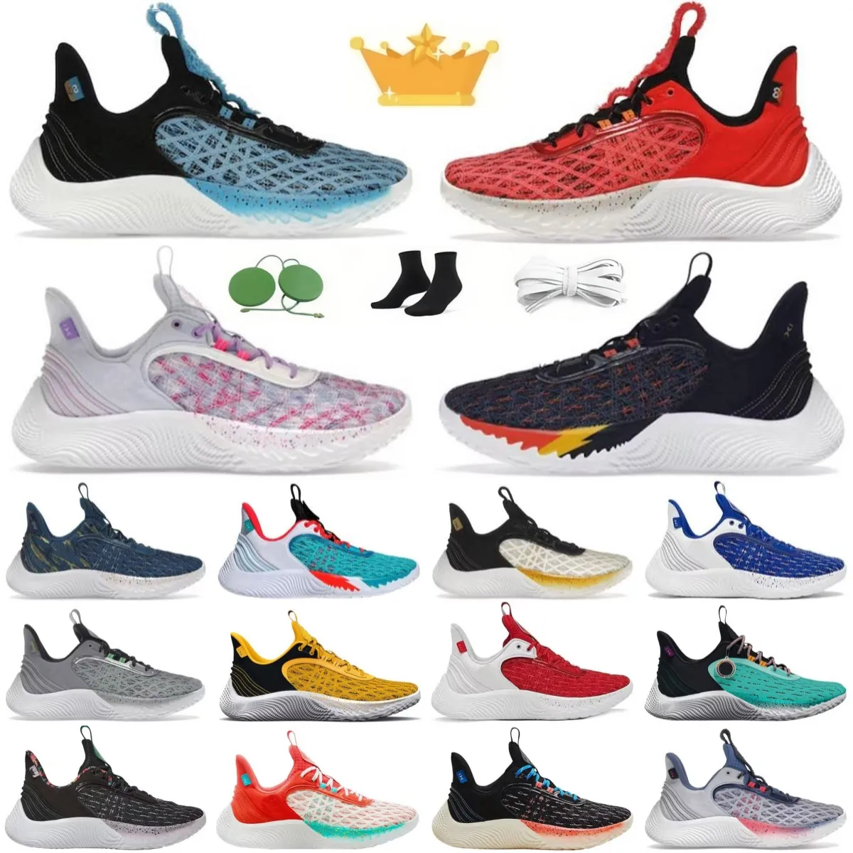 Sesame Under Cookie Monster Curry 9 Vi tror på vita Neptune Casual Shoes Men Black Red Pink Grey Grey Gummi Designer Trainers Sneakers