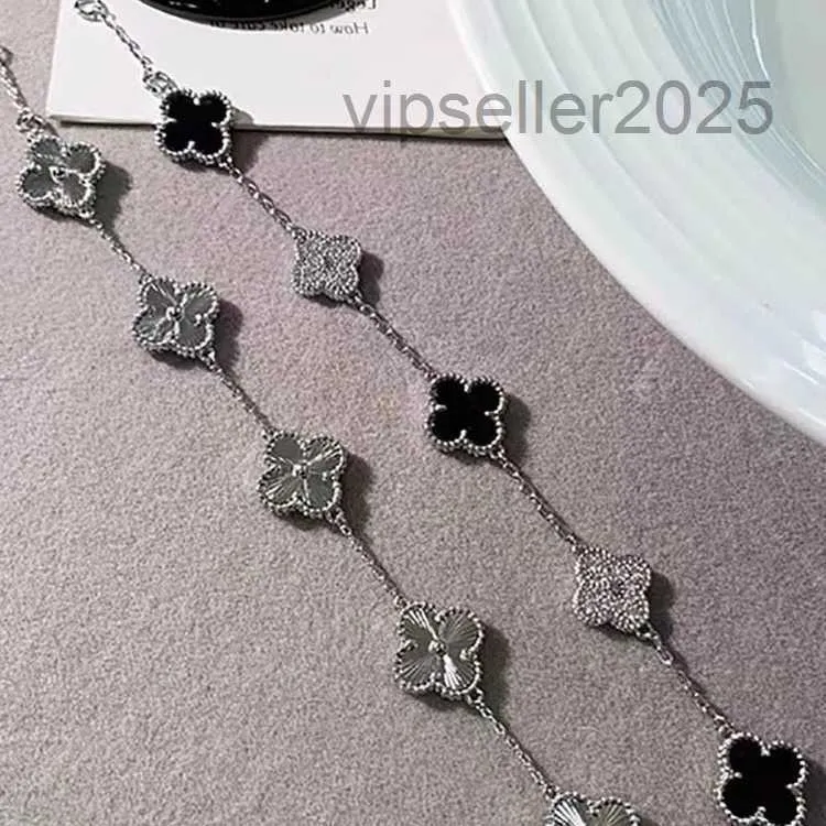 Van Clover Bracelet Designer Sieraden Luxe Bracelet Link Chain VCF Caleidoscoop 18K Gold Van Clover -armband met sprankelende kristallen en DI