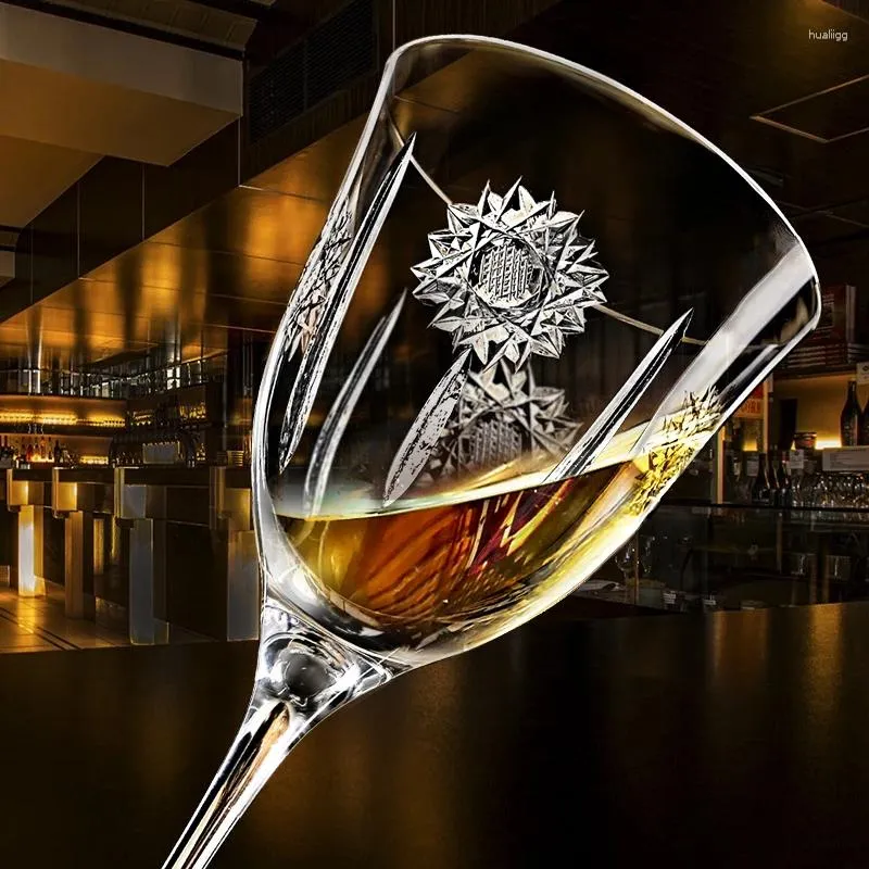 ワイングラス220ml 310ml手彫りガラスシャンパンバーファミリーパーティーレストラン飲料セット