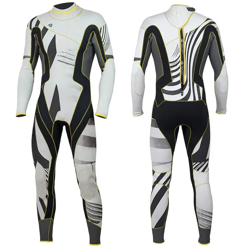 3MM Neoprene Men Wetsuit Swimming Surfing Scuba Diving Snorkeling Warm One-piece Long-sleeved Swimsuit Front Zipper Diving Suit 240315