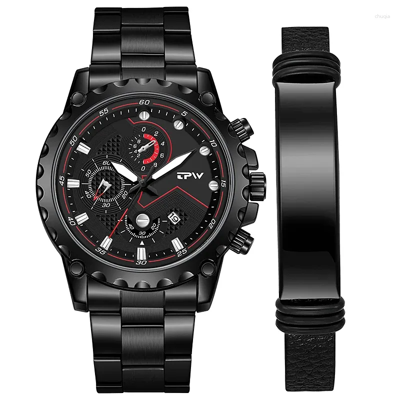 Montre-bracelets TPW Luxury Sport Watch pour homme avec bracelet Lumineux Hands Free Gift Box