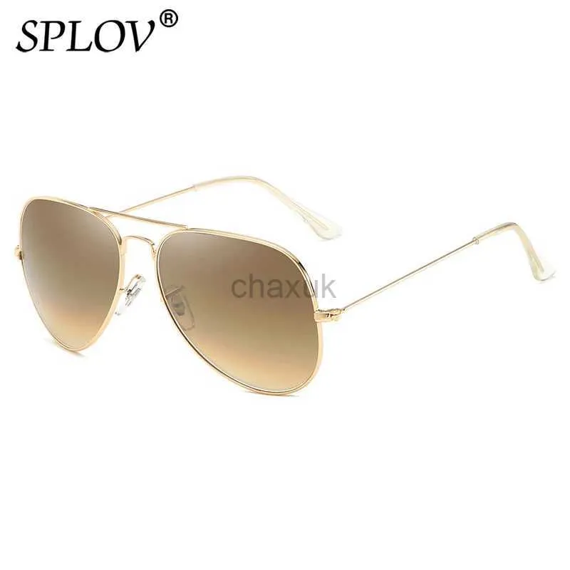 Solglasögon ny modeflyg solglasögon män kvinnor klassiska pilotglasögon lins rostfritt stål ram vintage gradient drive glasögon uv40 24416