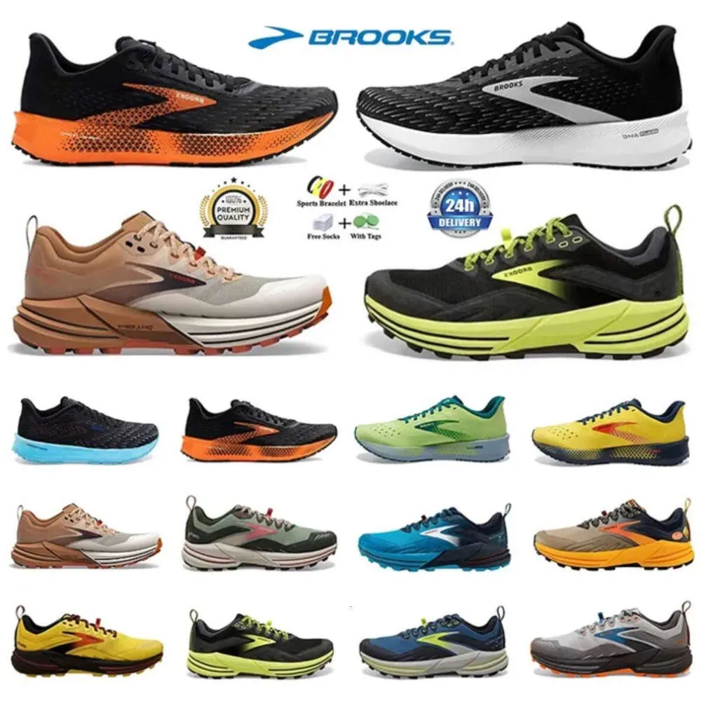 Top Luxury Brooks Cascadia 16 Mens Running Scarpe Hyperion Tempo Tripli Allenatori di moda in maglia bianca Mashi da esterno Sneaker Sports Casual Sports Jogging Walking 96