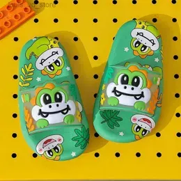 Slipper Summer Children Slippers Cute Dinosaur Rabbit Pattern Sandals For Aged 2-10 Boys Girls Non-slip Bath Flip Flops Home Kids Shoes T240415