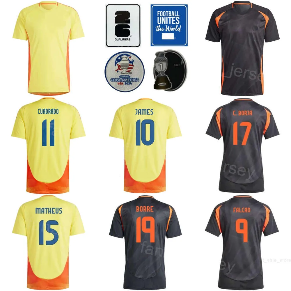 Copa America 2024 Soccer Colombia Jersey 11 CUADRADO 3 MEDINA 7 DIAZ 15 MATHEUS 14 SINISTERRA 16 LERMA 17 BORJA 19 BORRE 11 ARIAS Football Shirt Kits National Team