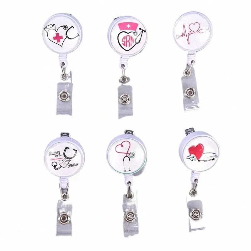 6styles di alta qualità 6styles Doctor Nurse Badge Reel Fi CartA carino Studenti di identità Distinta di badge M5TQ#