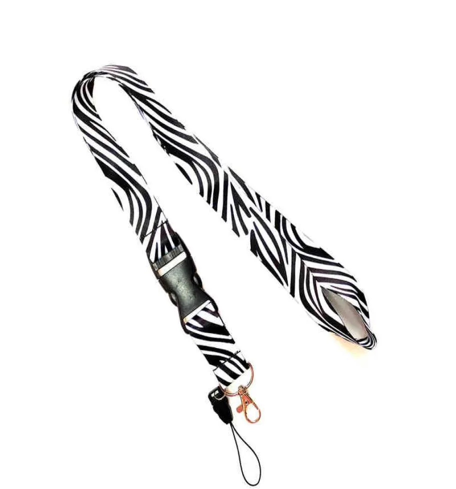 Den nya Zebra -mönstret Mobiltelefon Lanyard Key Chain Strap Certificate Neck har en mängd olika stilar att välja på AA2203183706145