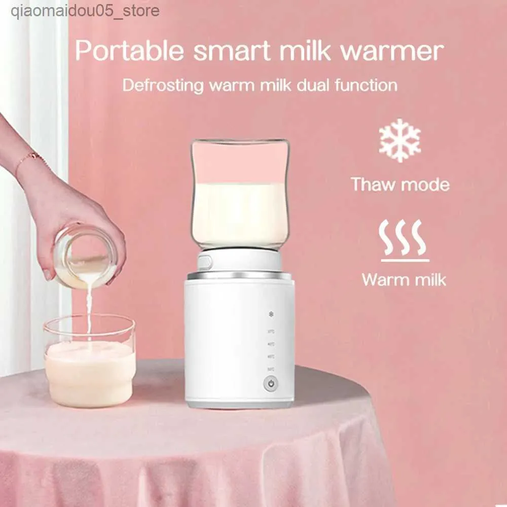 Bottle Warmers Sterilizers# Portable baby bottle heater wireless milk defoaming and heating dual mode 4-level temperature built-in battery Q240417