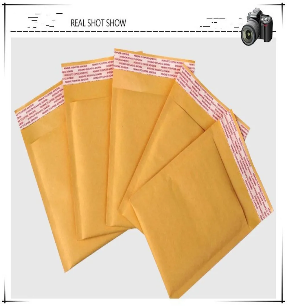 最新の3978インチ100200mm40mm Kraft Bubble Mailers Envelopes Rap Bag