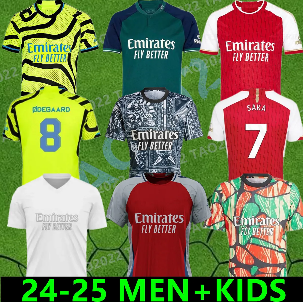 23 24 25 G.Jesus Soccer Jerseys Rice Smith Rowe Saka Player J.Timber Martinelli Russo 2023 2024 Football Shirt Men Kids Odegaard Sambi Fabio Vieira Saliba Havertz