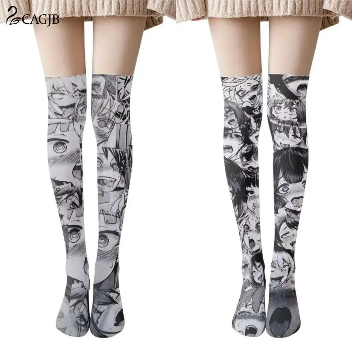 Calzini sexy anime cosplay calze stampate stocks lolita gothic vellvet overkene calzini da donna calzini calzini calze ginocchine costume sexy 240416