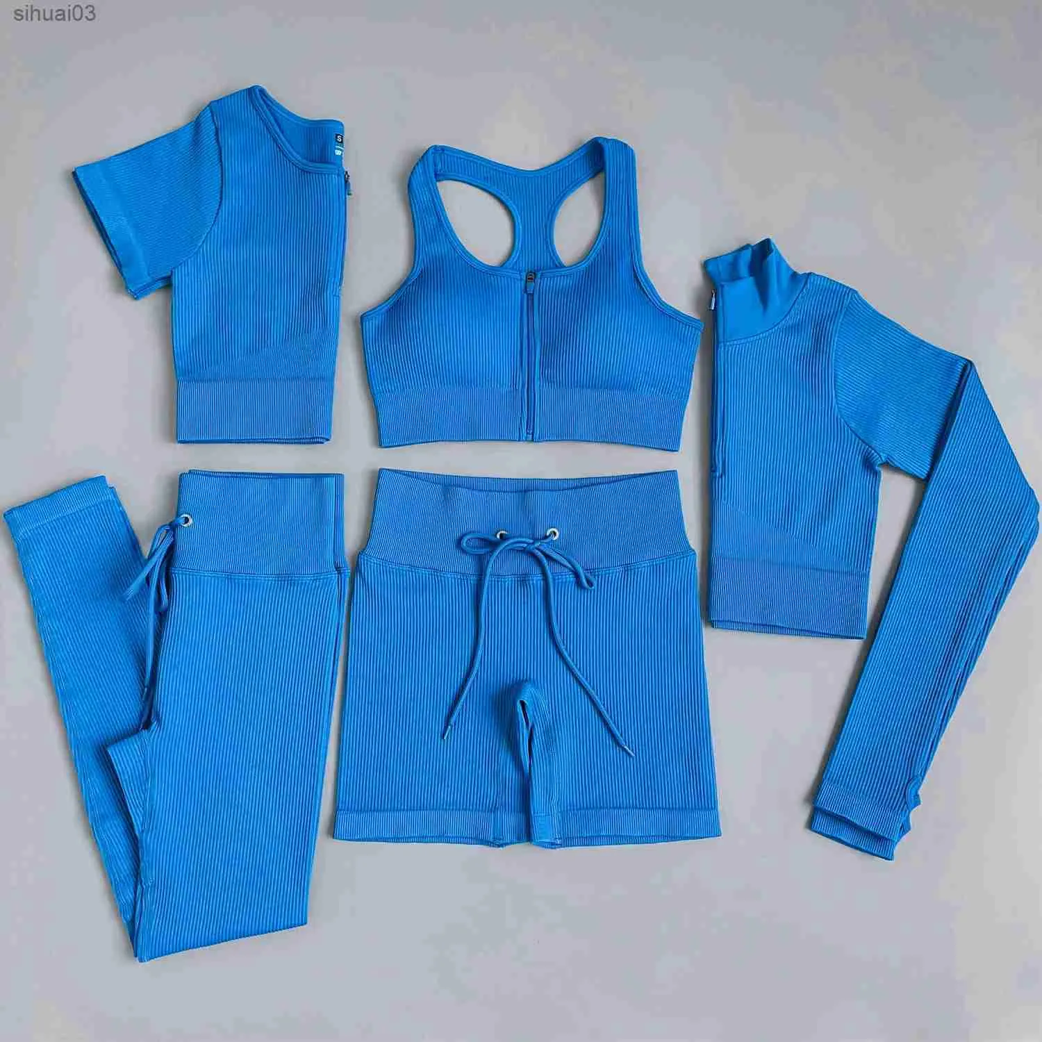 Survêtements féminins 2/3 / 5pc pour femmes survêtement de survêtement de yoga sans couture