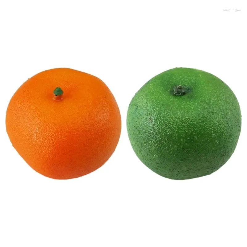 Decoración de fiestas Realista Naranja fruta artificial Falso falso para cumpleaños navideño