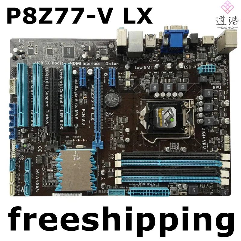 Motherboard For P8Z77V LX Motherboard 32GB LGA 1155 DDR3 ATX Z77 Mainboard 100% Tested Fully Work